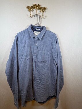 Abercrombie & Fitch Men’s Button-Down Chambray Shirt - Double Lined. Size XXL